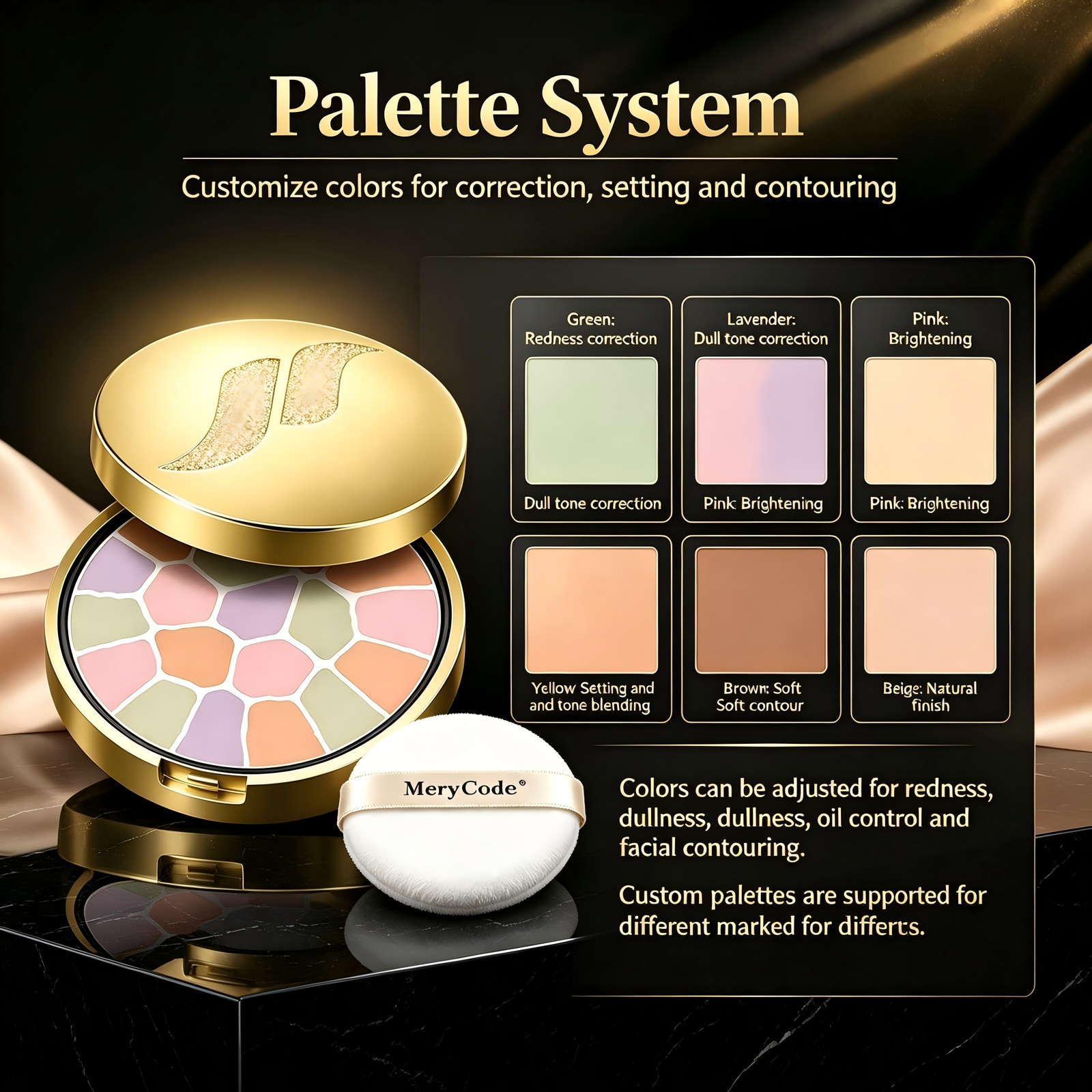 Multi Shade Mosaic Matte Finishing Pressed Setting Powder - Image 4