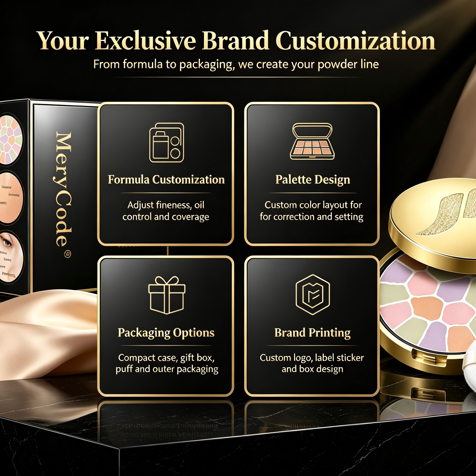 Multi Shade Mosaic Matte Finishing Pressed Setting Powder - Image 5