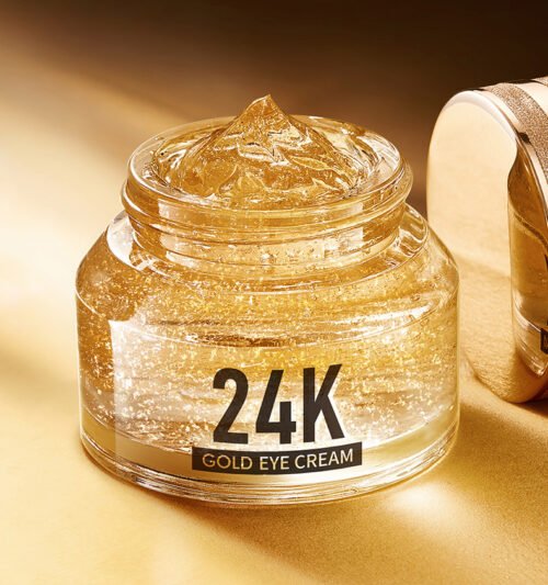 24K Gold Firming Eye Cream | Hyaluronic Acid Anti-Aging Eye Treatment